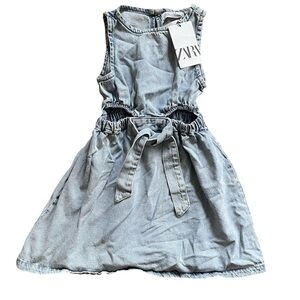 NWT Zara Blue Denim Overalls